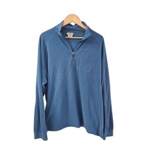 L.L. Bean Glacial Fleece Quarter Zip Pullover Sz XL Classic Outdoor Minimalist